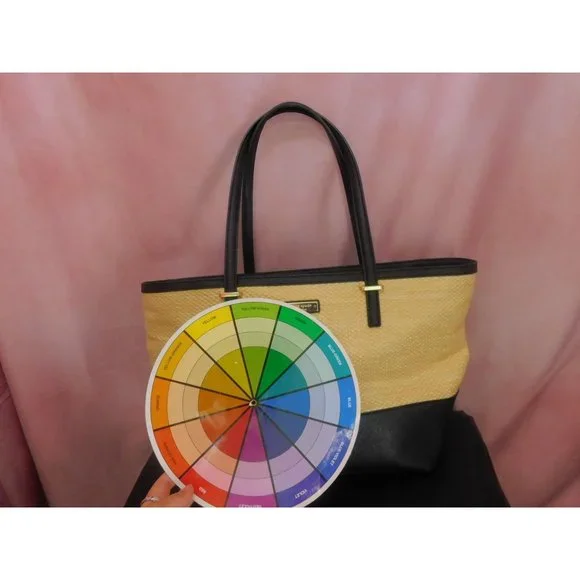 Kate Spade New York Cedar Street Straw Harmony Tote Shoulder Handbag Purse - Picture 2 of 12